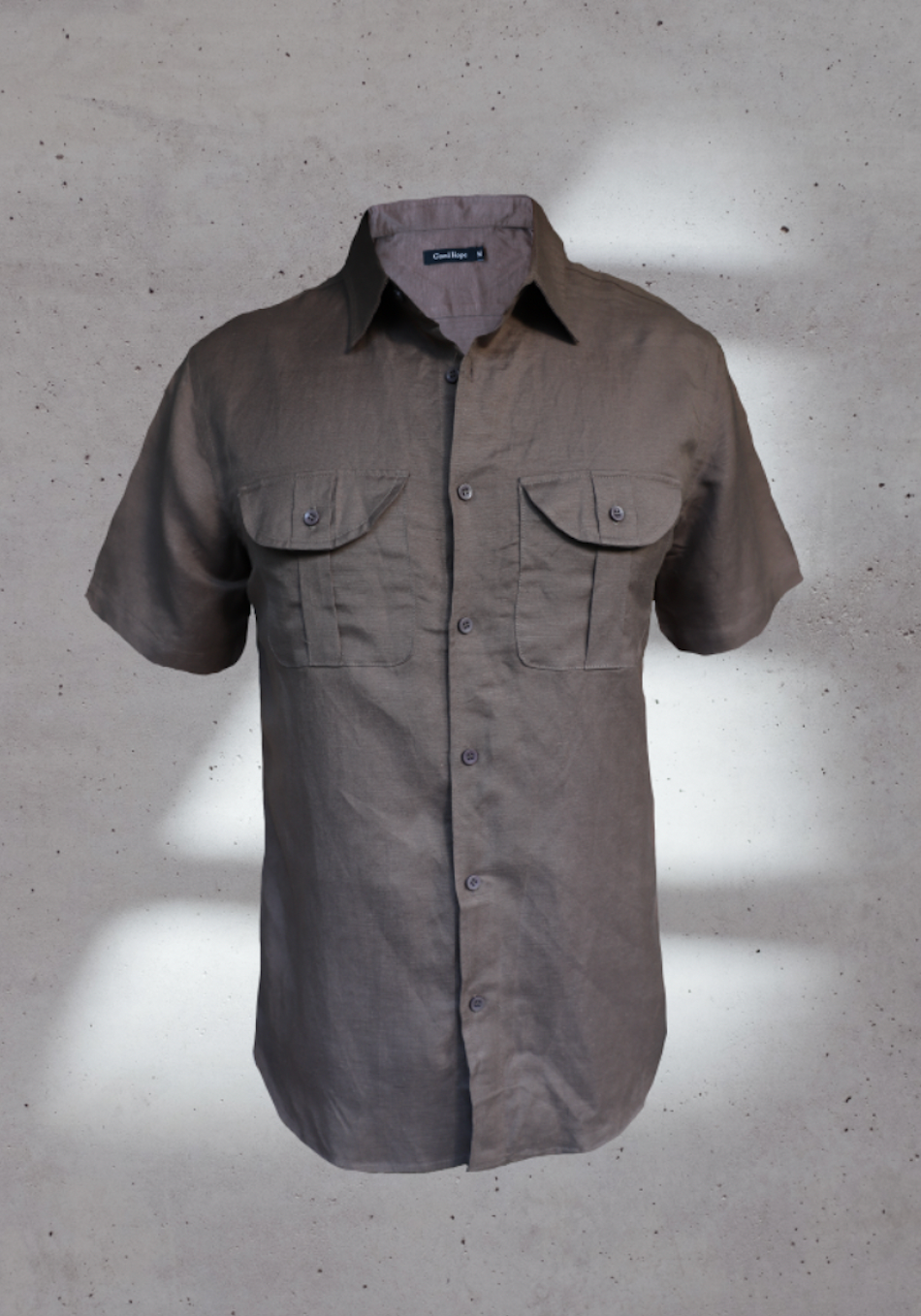 Camisa Cargo Lino | Light Coffee