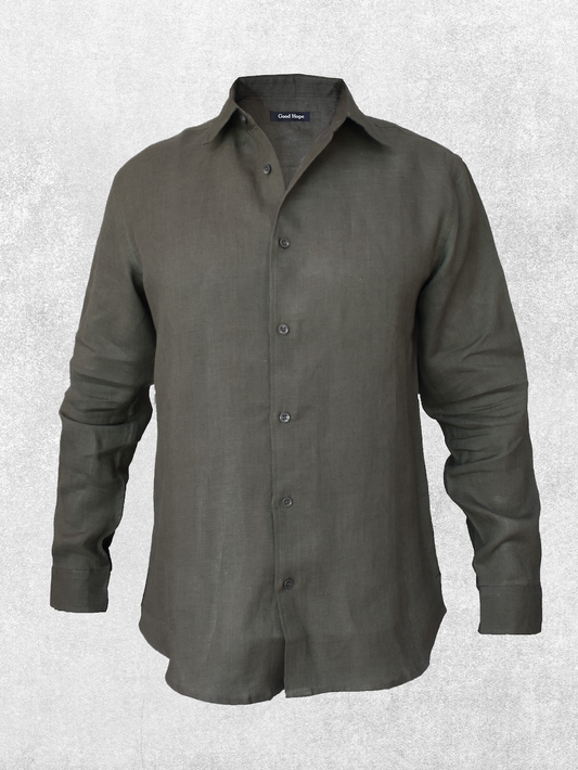 Camisa de Lino GXH | Khaki Green